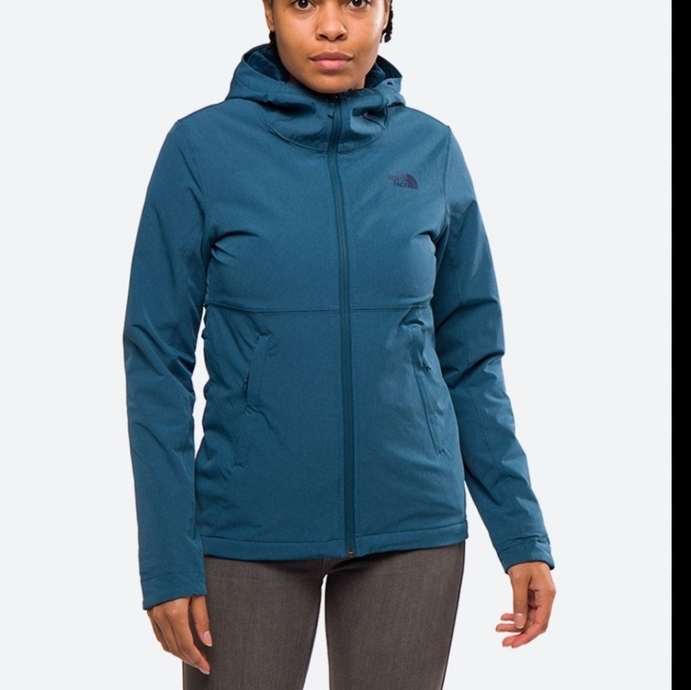 North face turquoise sherbe Raschel medium Sherpa lining outdoor jacket